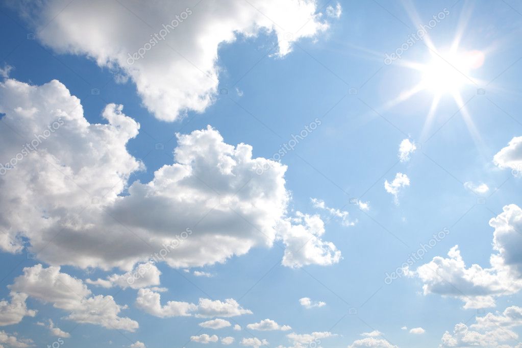 Cielo soleado visto a través del cristal